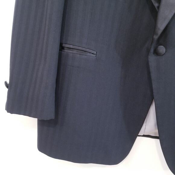 Christian Dior Blazer size 41R Striped Peak Lapel Tuxedo Blazer - Picture 14 of 14
